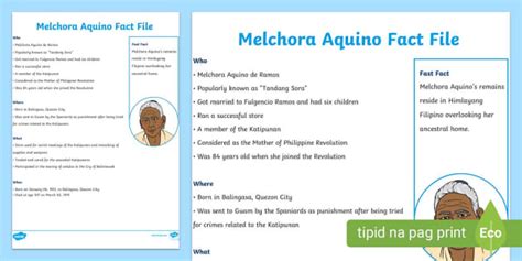 melchora aquino family tree|In The Know: Melchora Aquino .